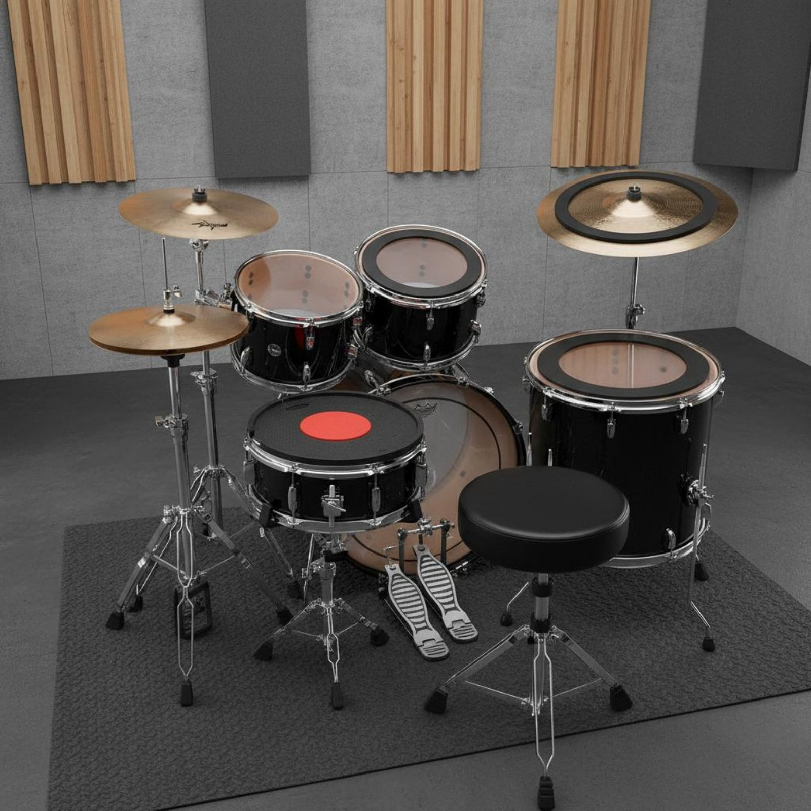 Drum Practice Pad - Набор резиновых заглушек для барабанов и
