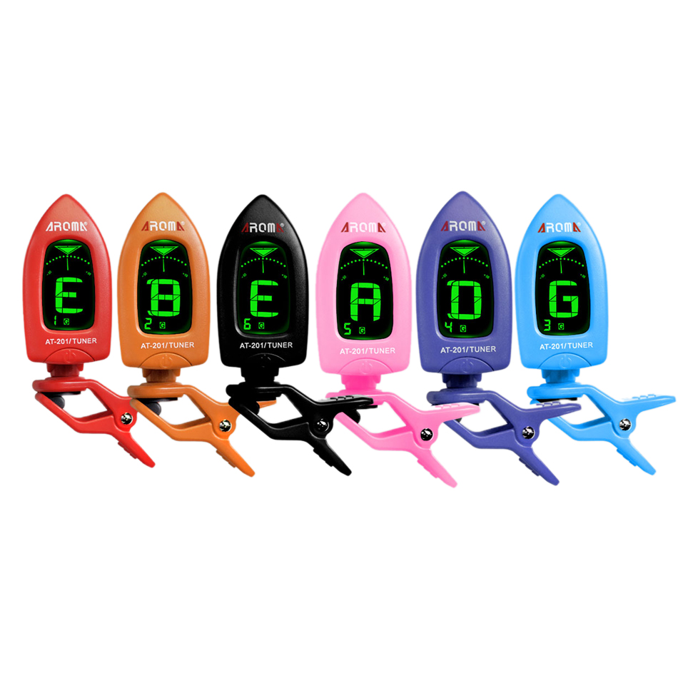 Guitar Tuner Clip - Цифровой гитарный тюнер Aroma AT-201, поворот